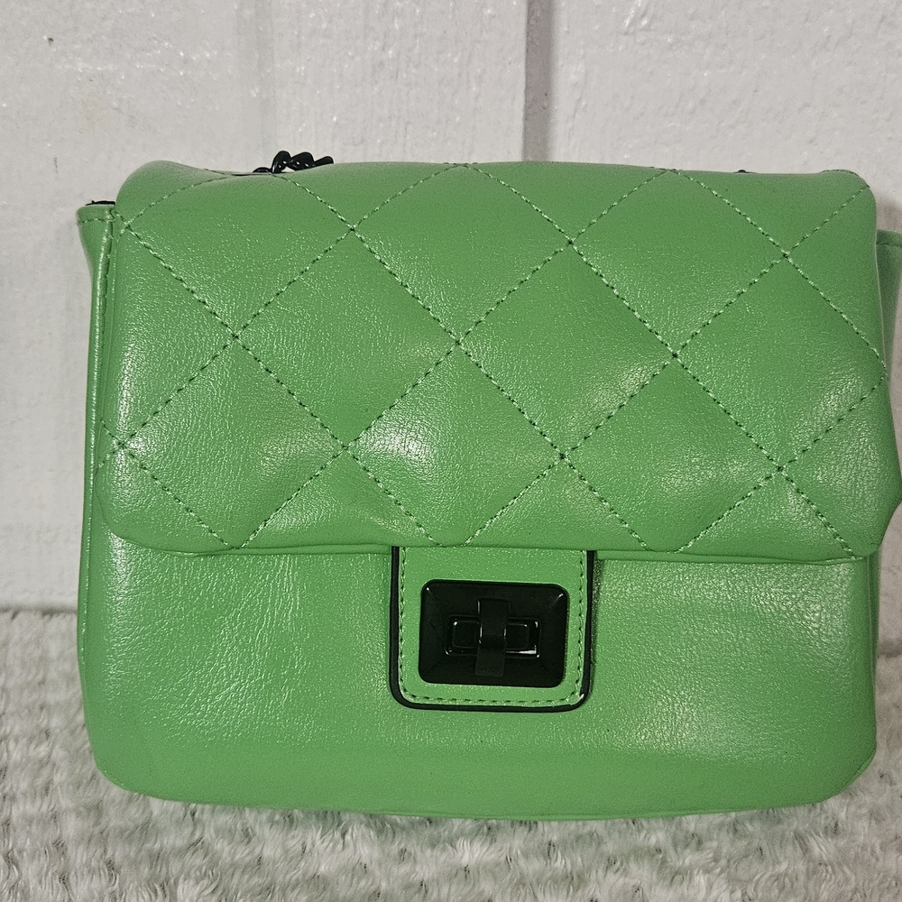 Green Quilted Women's Bag